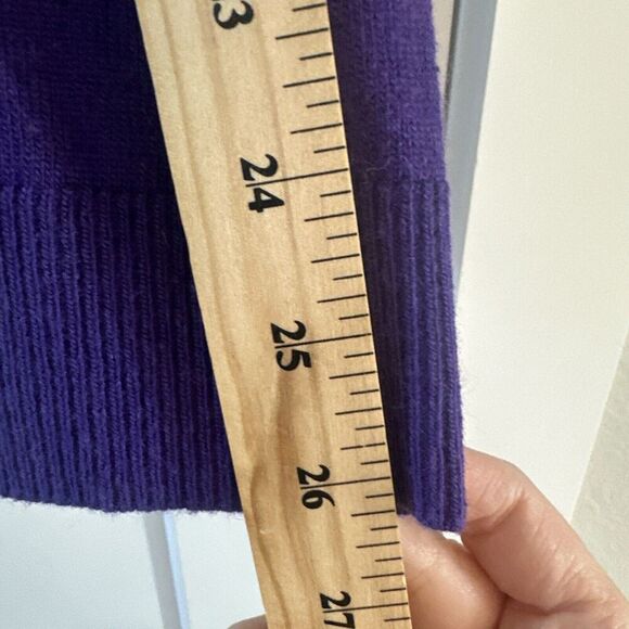 INC Concepts Jewel Cut Out Sweater L Purple Cashmere Silk Holiday Cold Shoulder - Picture 8 of 11